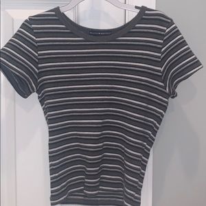 Striped short sleeve shirt - Brandy Melville